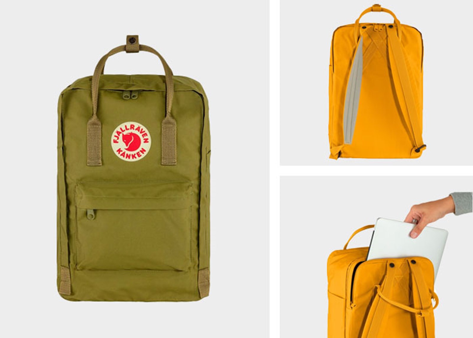 Fjällräven Kånken laptop.
