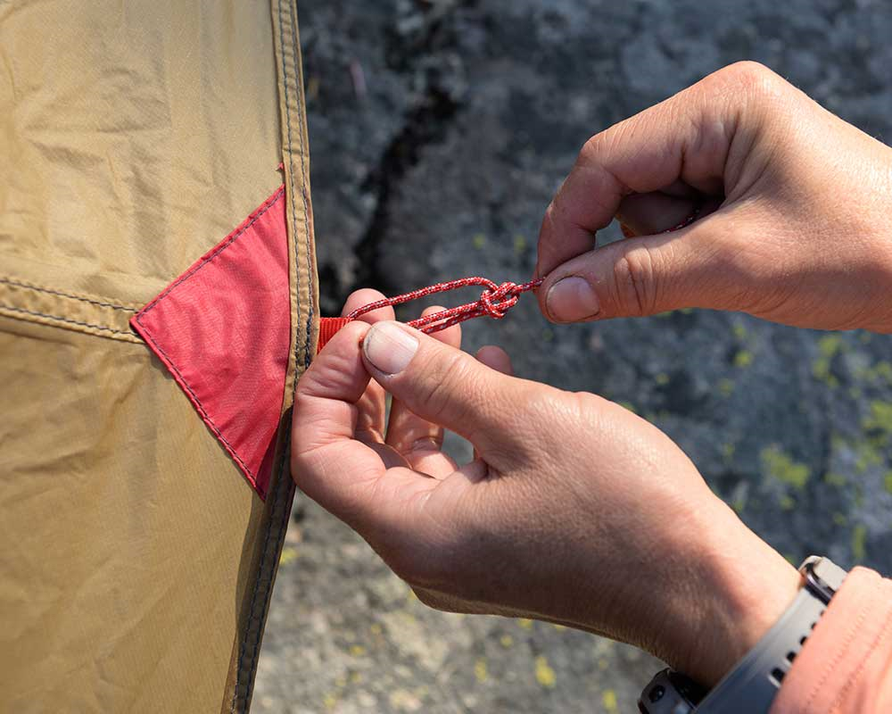 Detaljer ved FreeLite teltet
