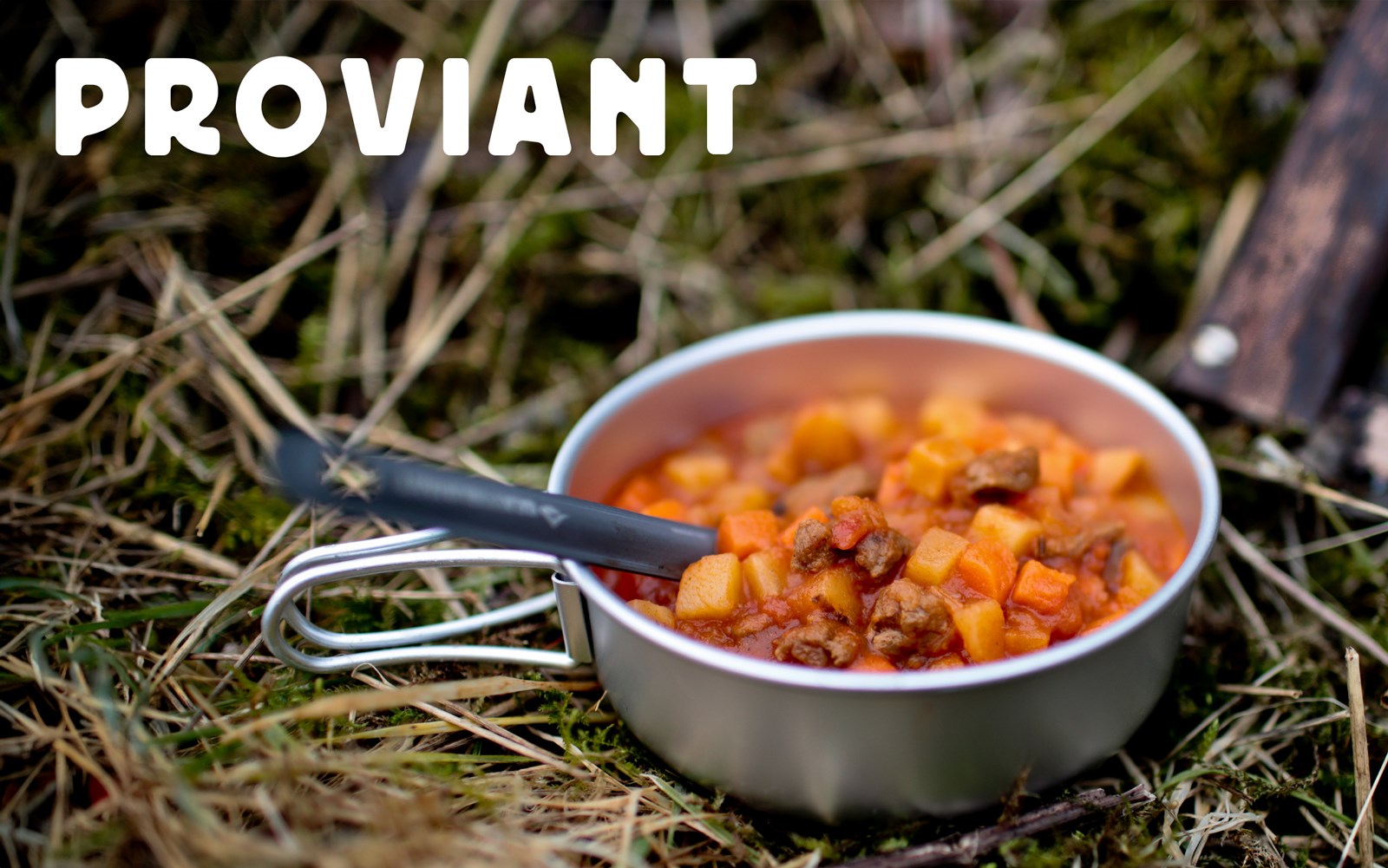 Proviant og turmad til camping.