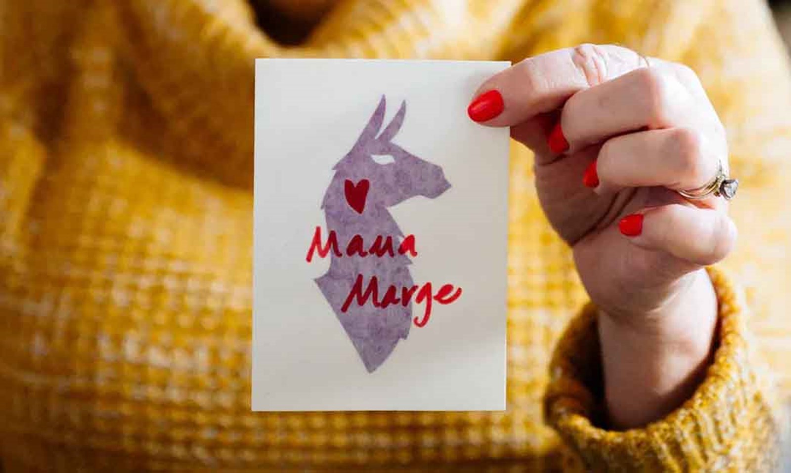 En vedlagt besked fra Mama Marge fra Cotopaxi.