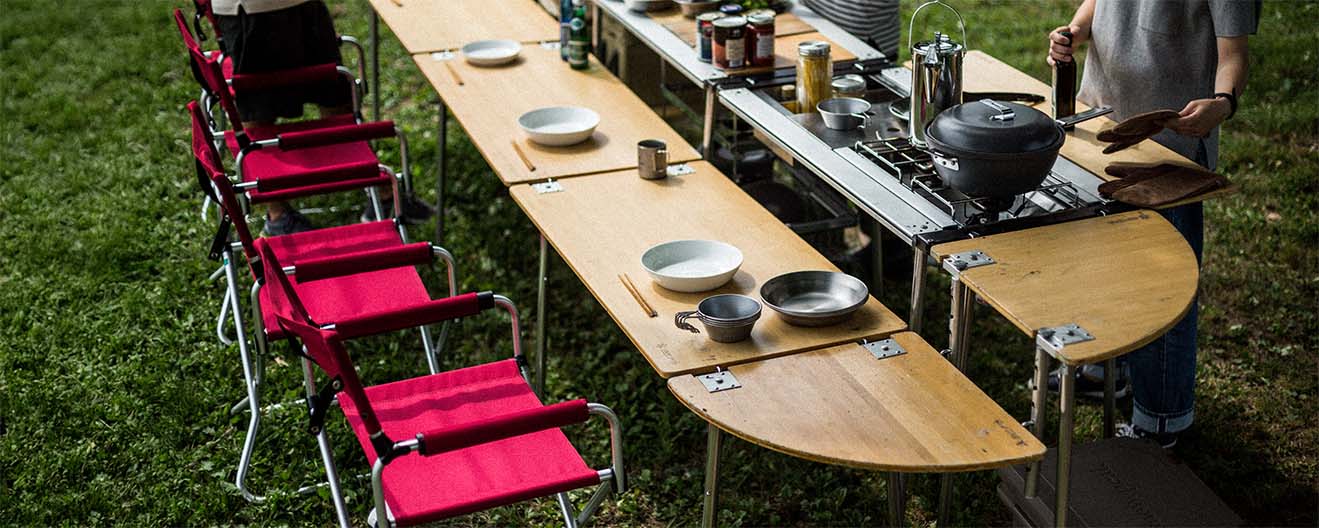 Snow Peak Iron Grill Table.