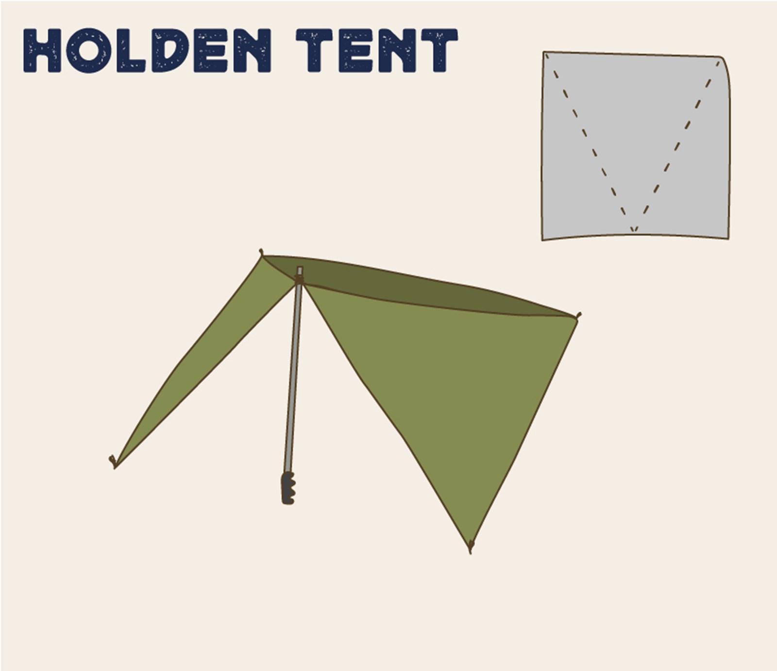 Holden Tent tarp setup.
