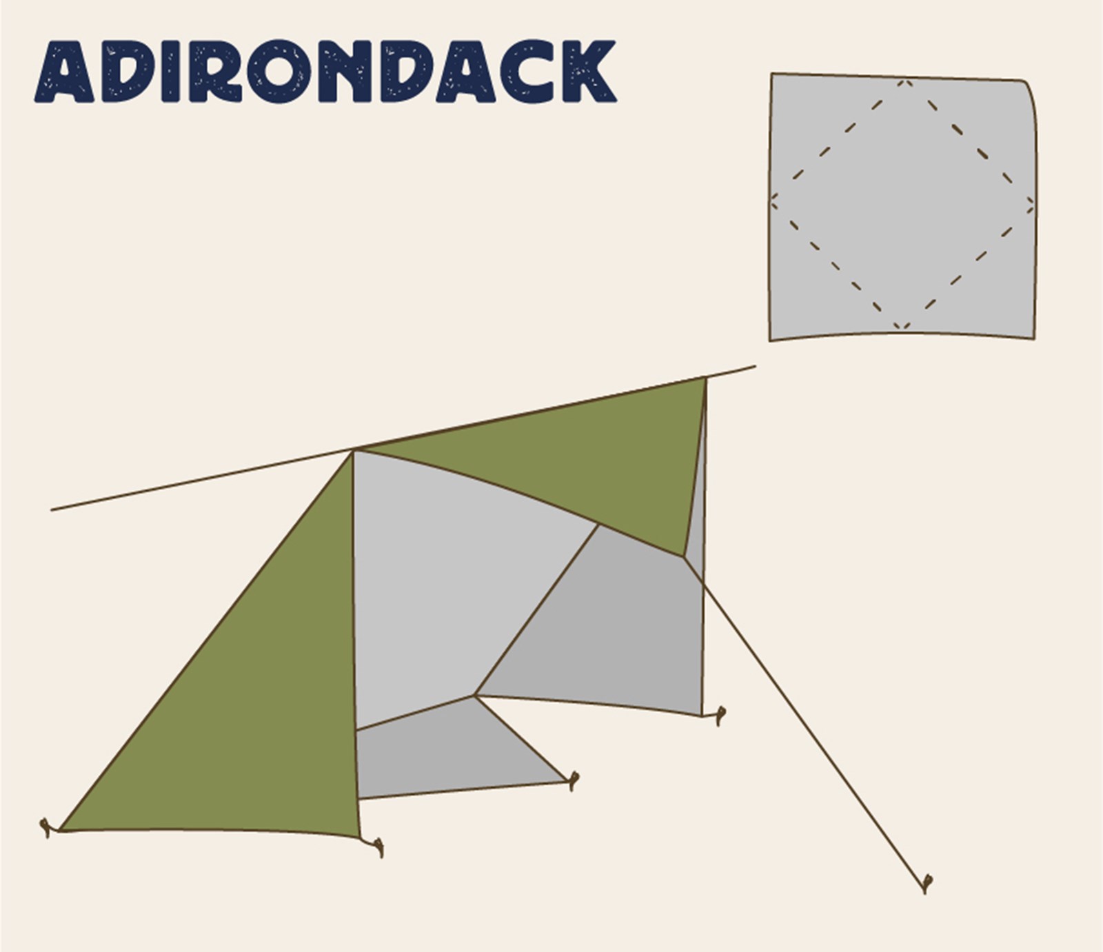 Adirondack tarp setup.