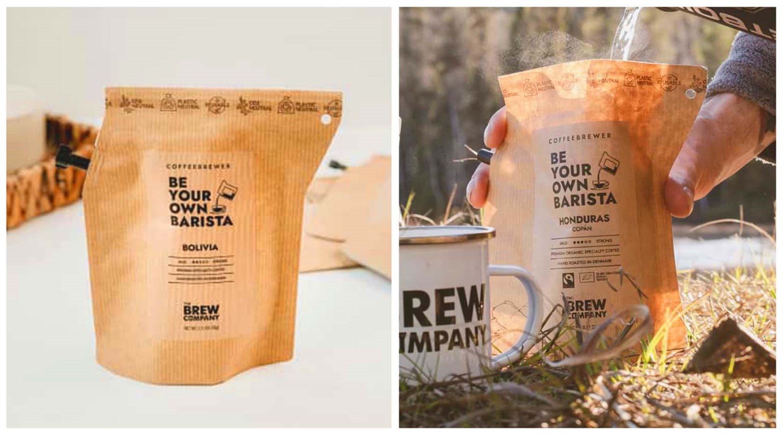 Coffeebreweren der er i brug.