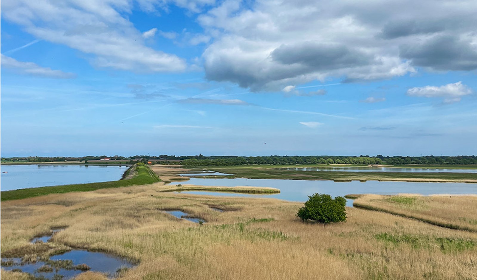 Udsigt over vand i Danmark.