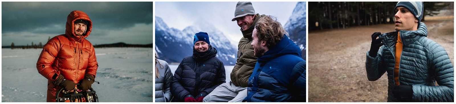 Mennesker i dunjakker.