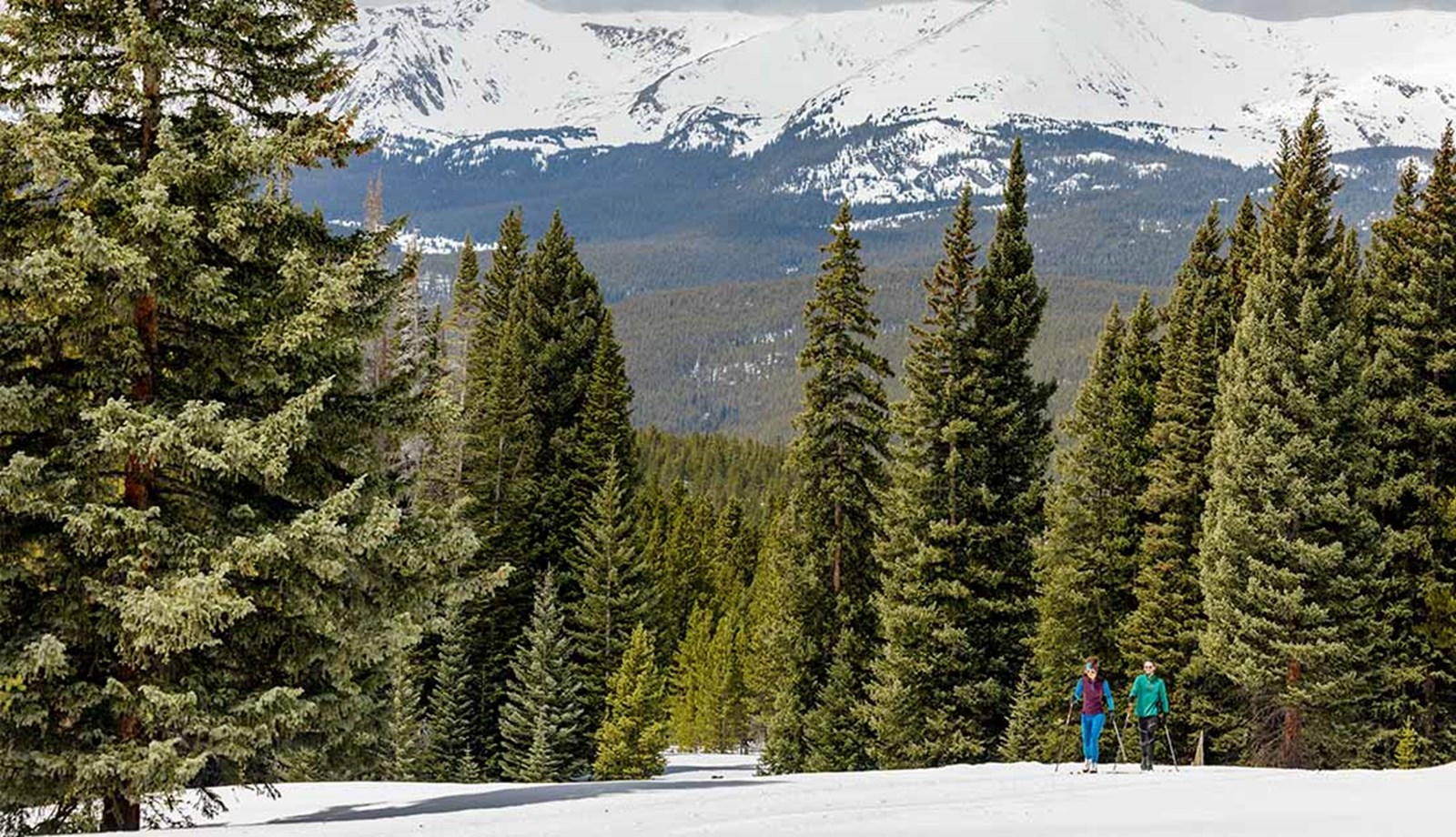 To personer på ski.