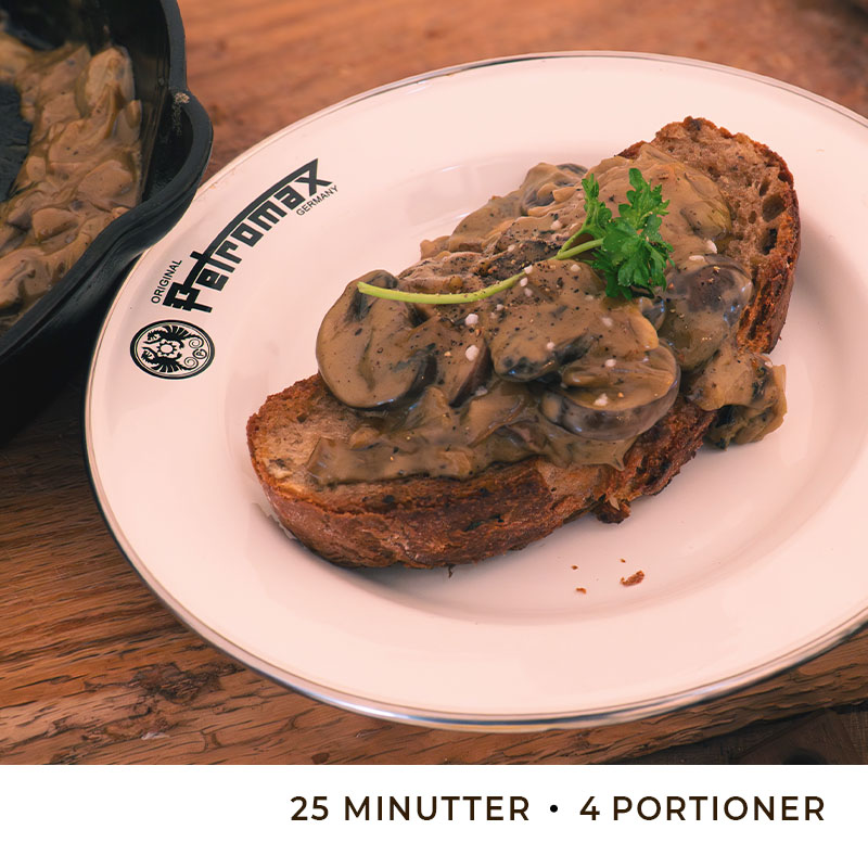 Svampetoast på teltovn