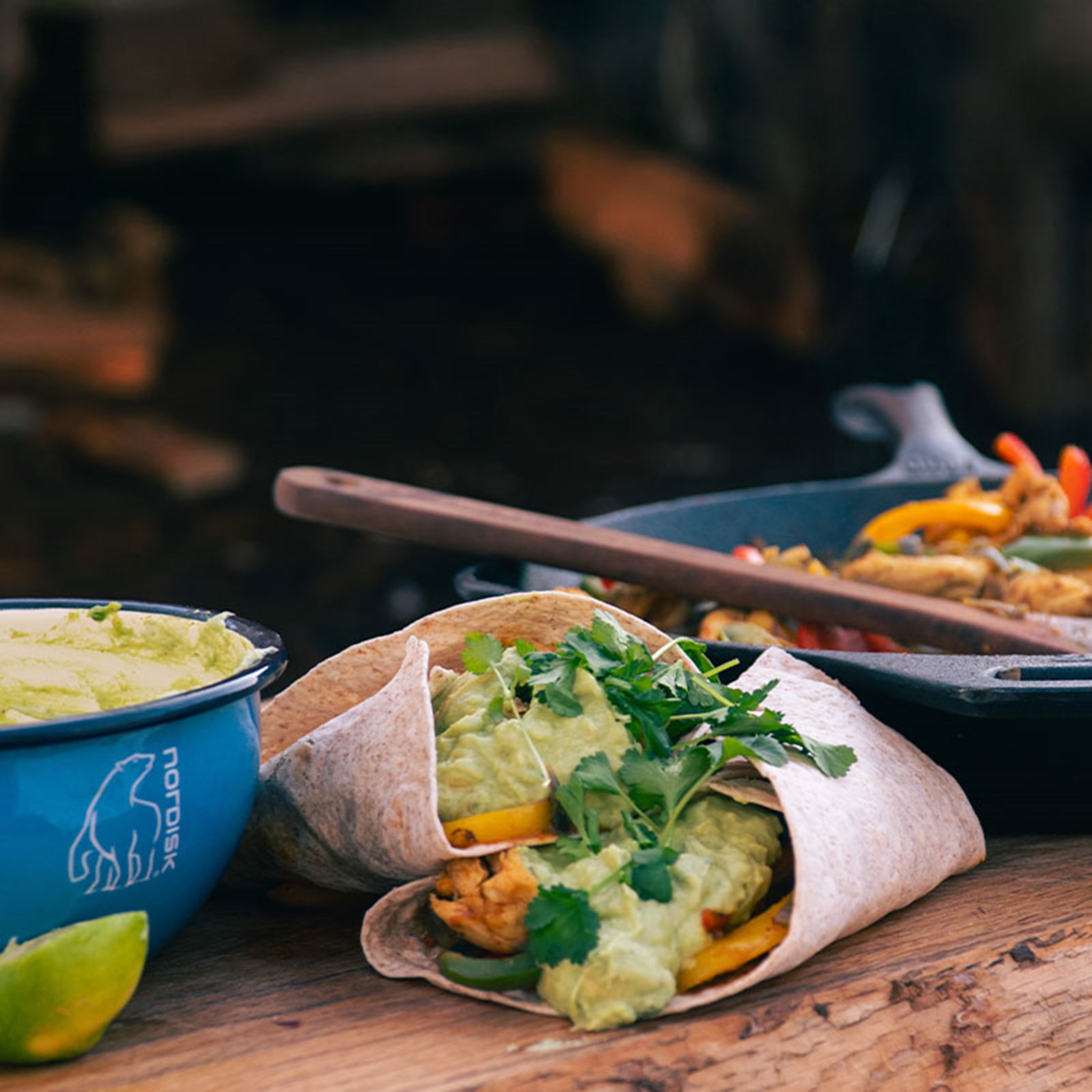 Opskrift på fajitas med kylling og nem guacamole