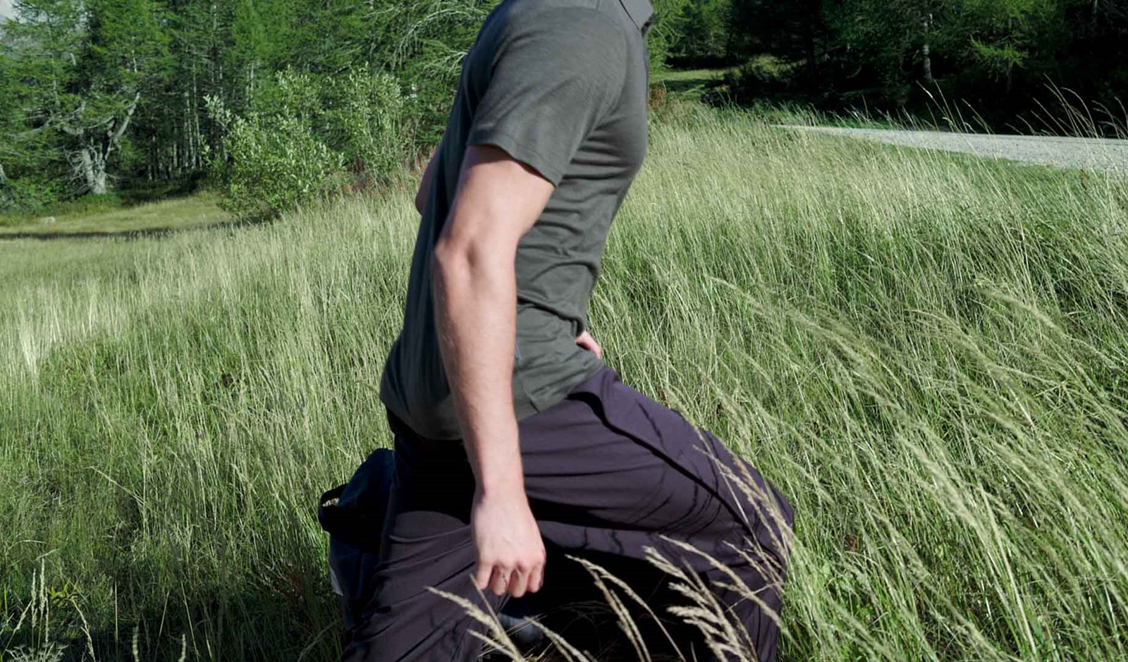 Mand i Icebreaker t-shirt.