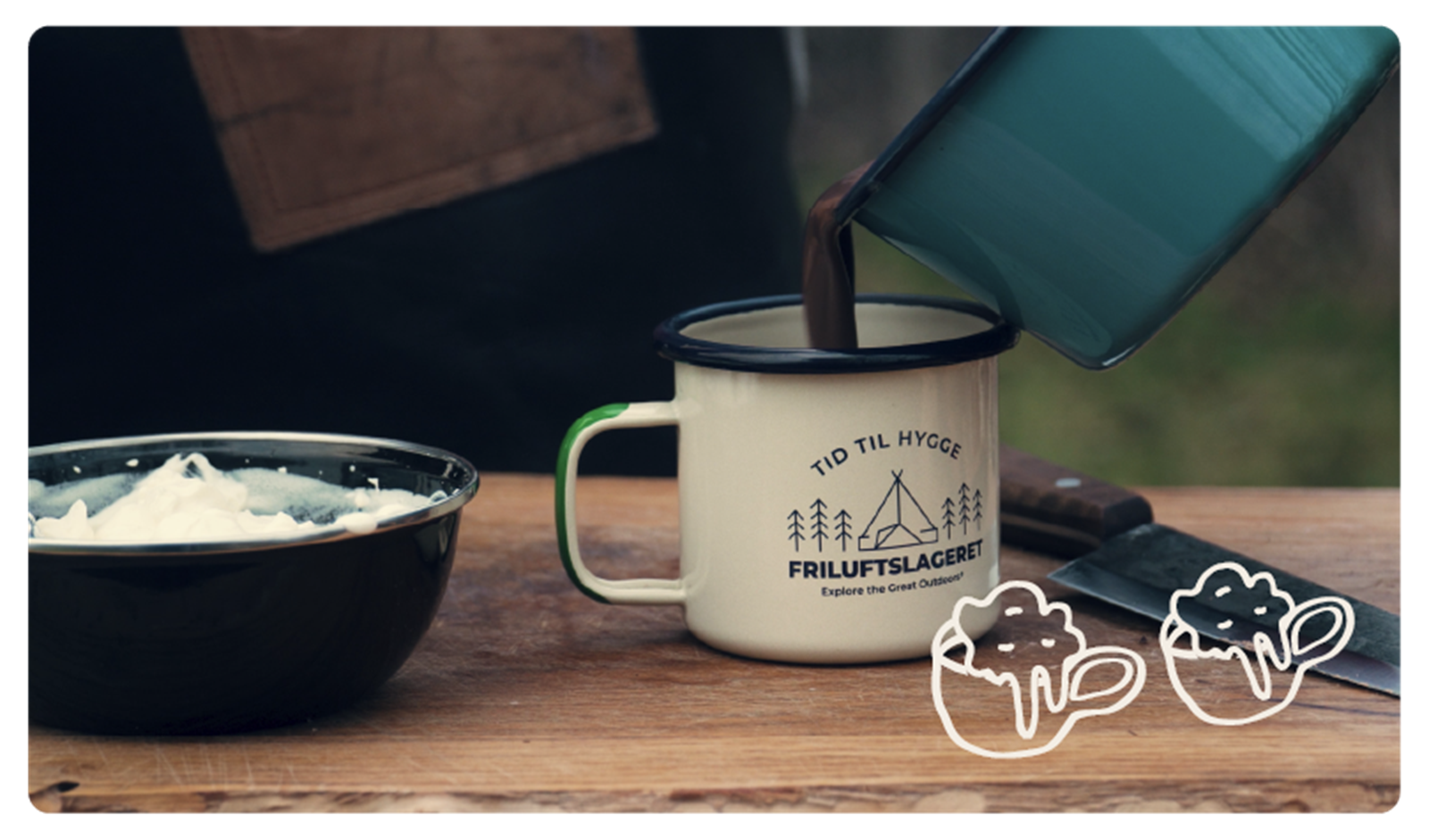 Varm chokolade i hyggekop