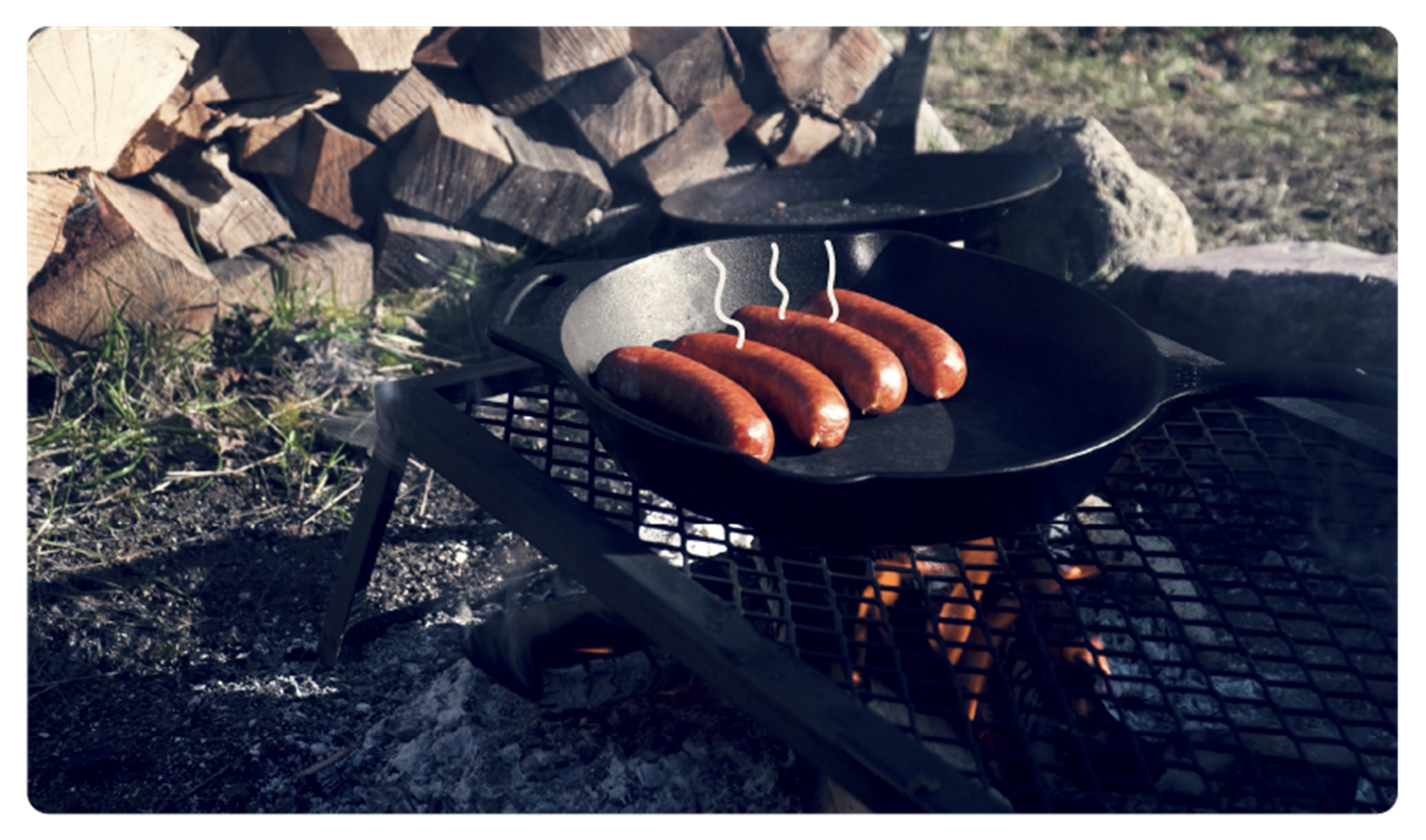 Nem morgenmad over bål