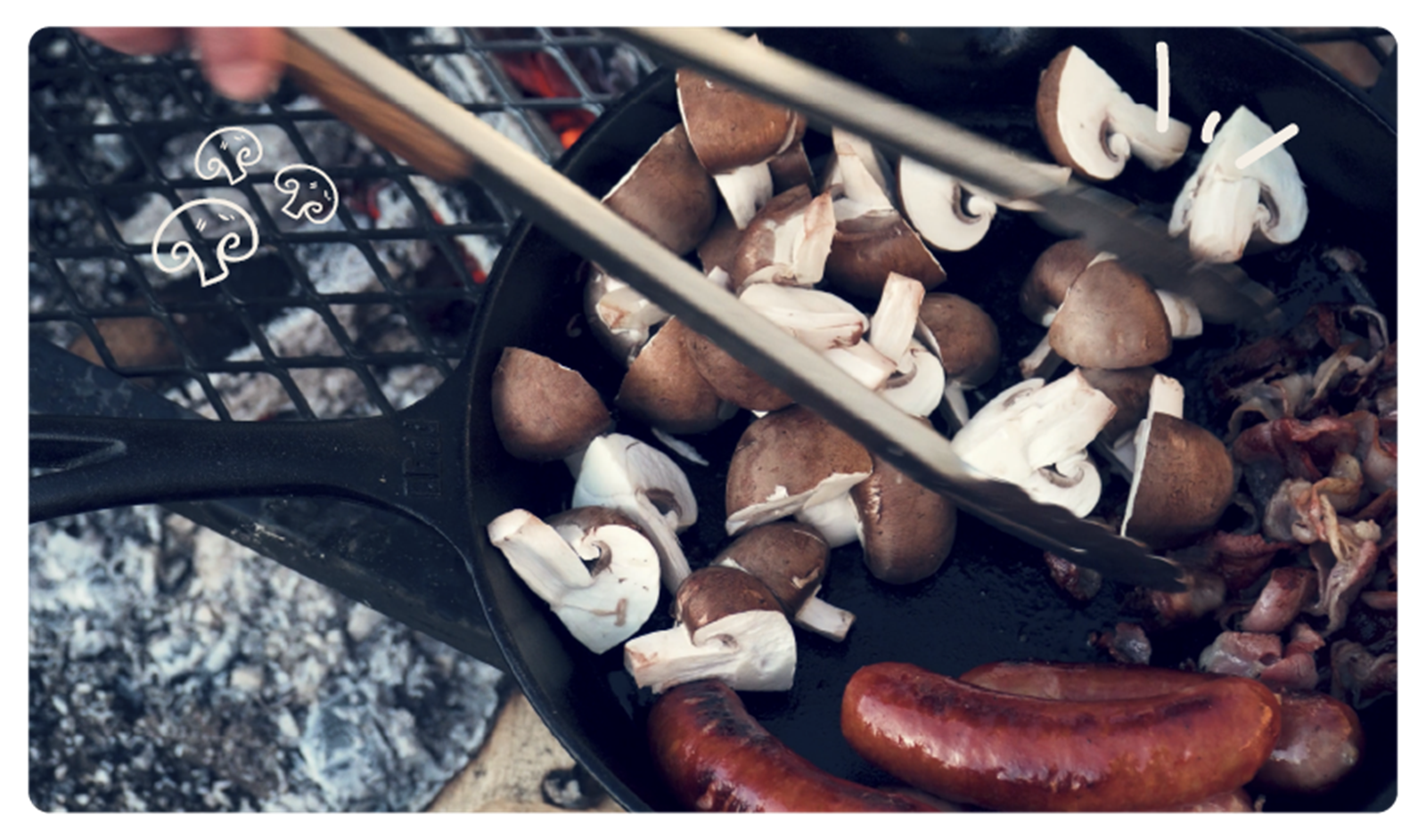 Nem morgenmad over bål