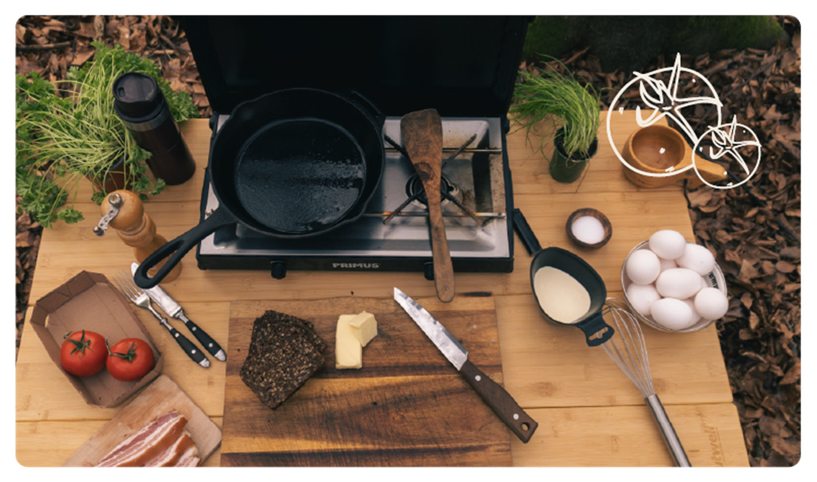 Ingredienser til æggekage