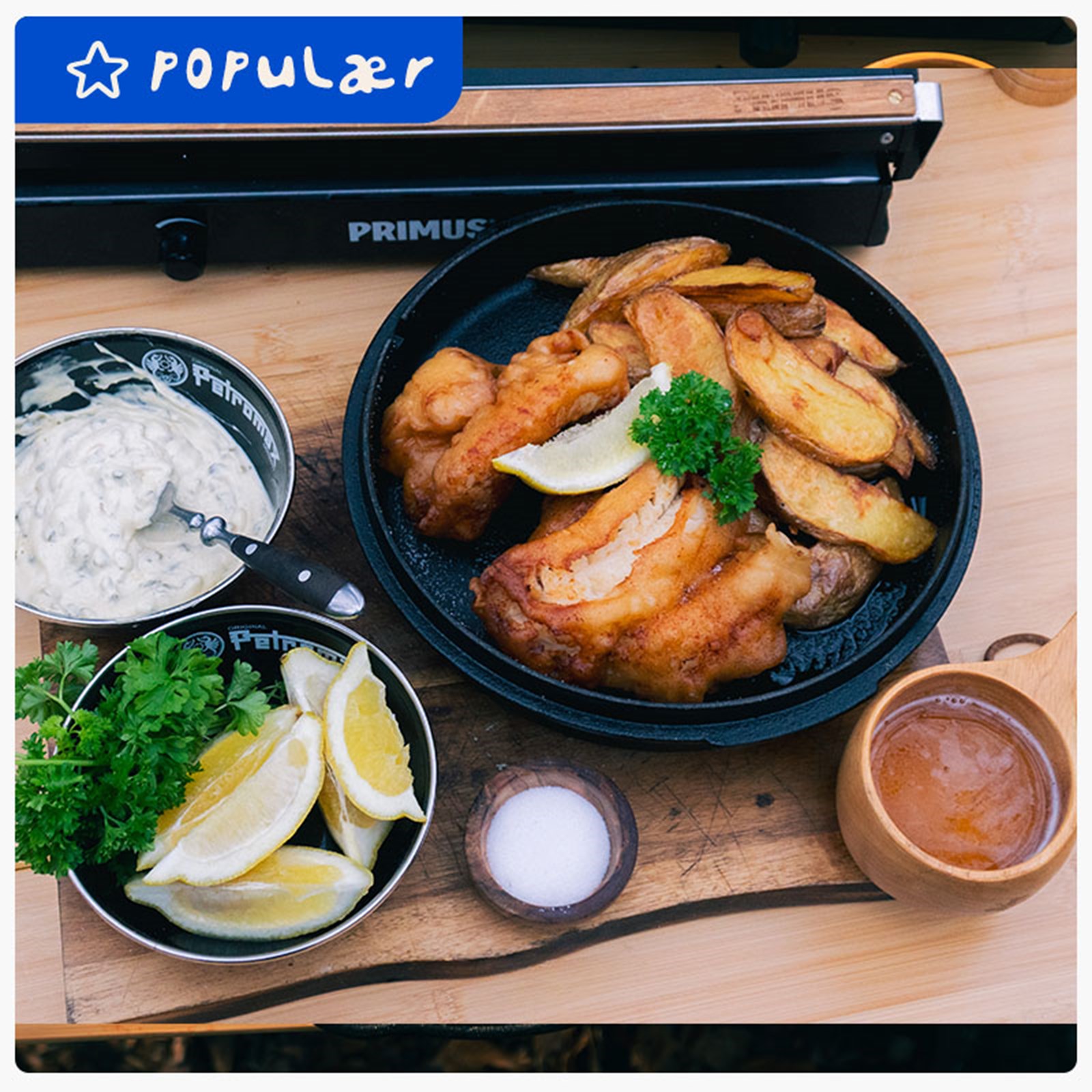 Opskrift på fish n chips