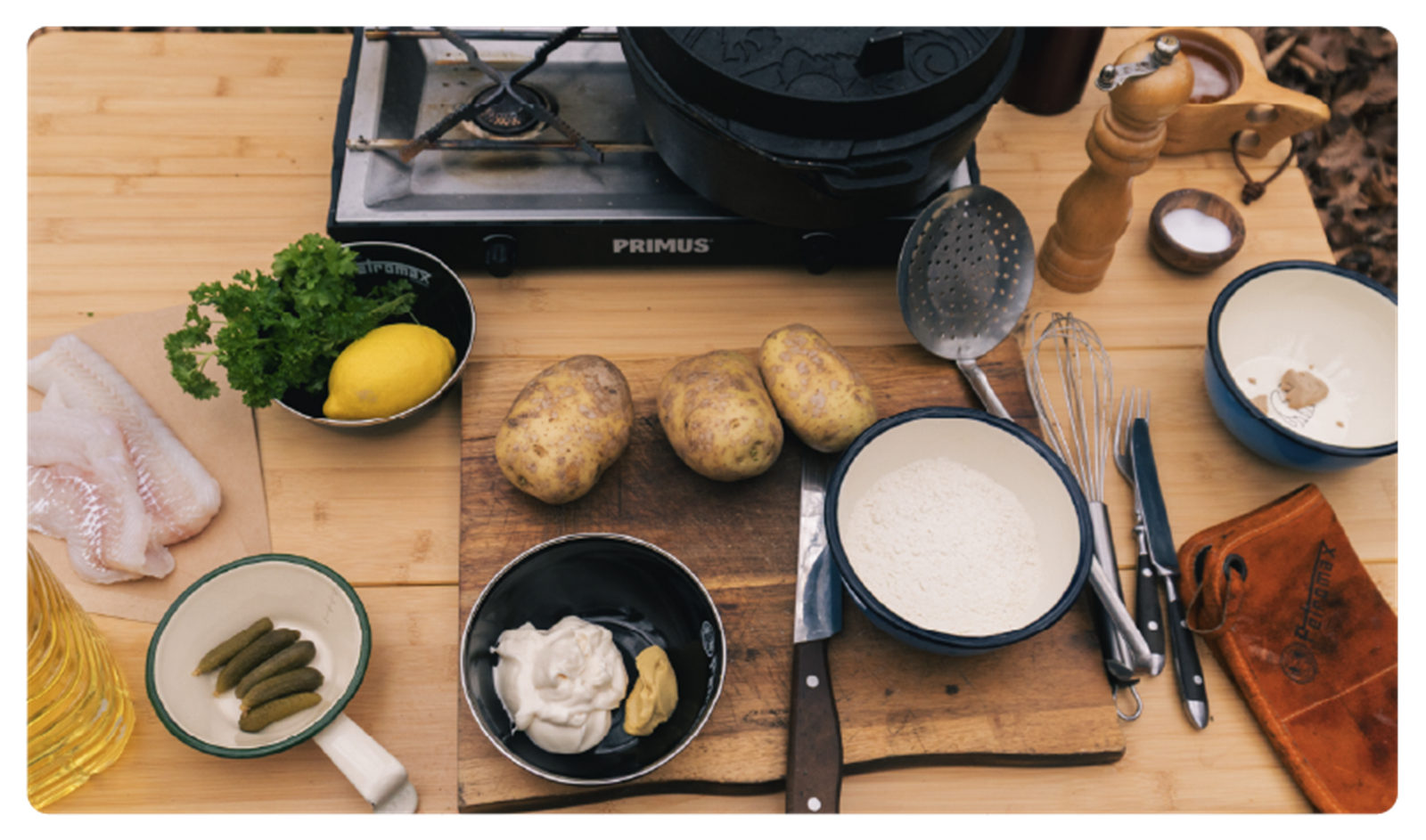 Ingredienser til fish chips