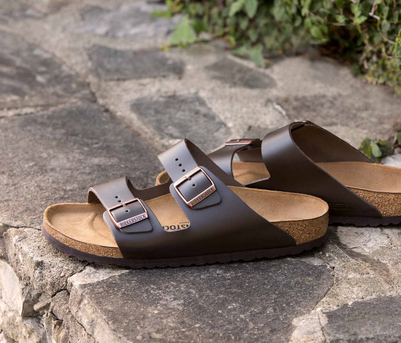 Birkenstock Arizona sandaler i brug.