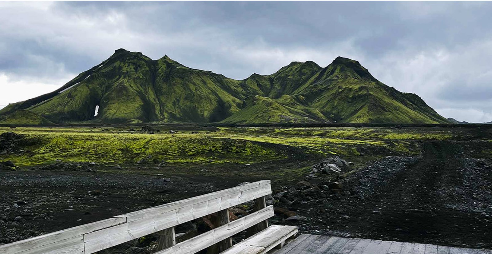 Den sorte sandørken på Laugavegur.