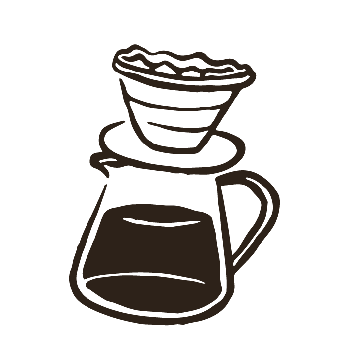 Illustration af pour over-dripper og kande