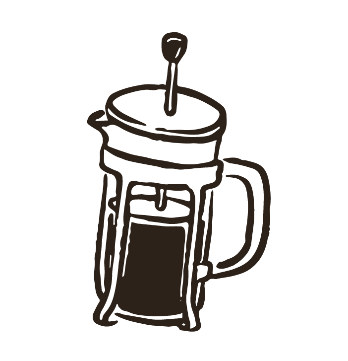 Illustration af en stempelkande med stempel